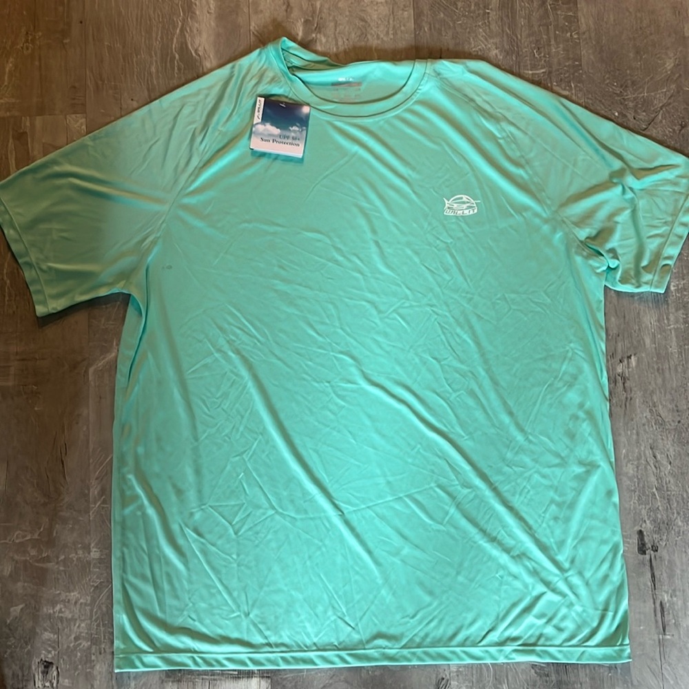 NWT Willit Men's Rashguard Swim Shirt short Sleeve 50+ Sun SPF Quick Dry, Sz 2XL